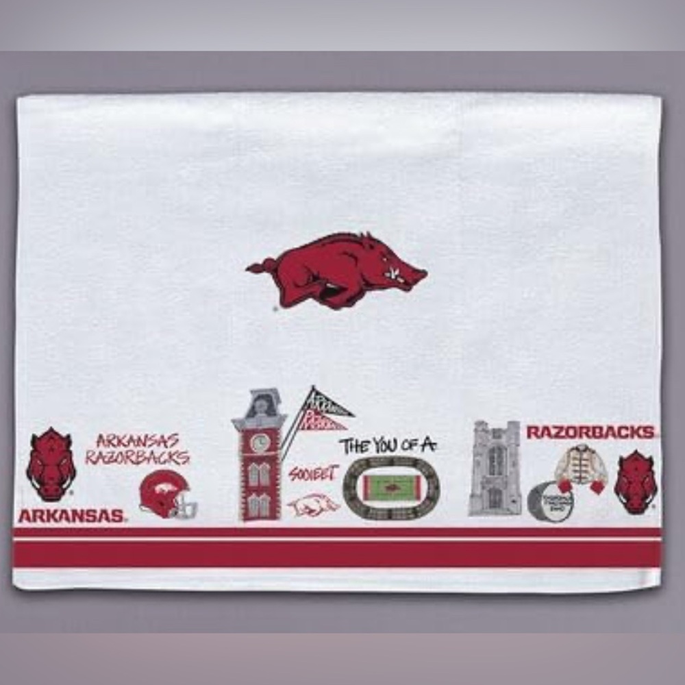 Arkansas Razorbacks Magnolia Lane White Dish Towel
